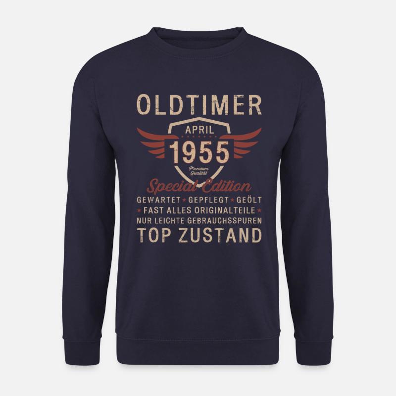 70. Geburtstag Oldtimer April Jahrgang 1955 - Unisex Pullover - Navy