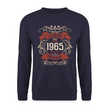 60e anniversaire Légende April Née en 1965 - Sweat-shirt Unisexe - marine - Devant - Alina (178cm) & Michal (187cm)