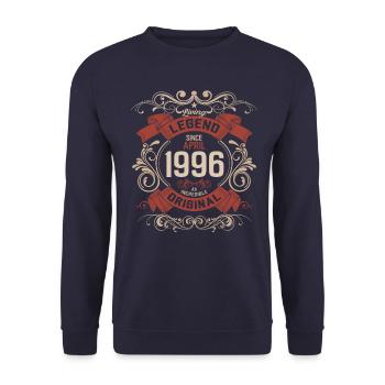 30ème anniversaire cadeau mari légende avril 1996 - Sweat-shirt Unisexe - marine - Devant - Alina (178cm) & Michal (187cm)