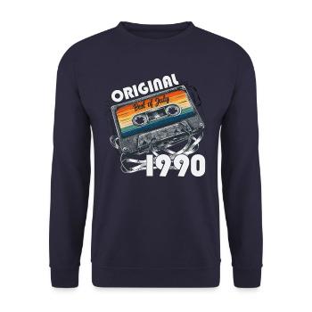 35ème anniversaire cadeau mari cassette juillet 1990 - Sweat-shirt Unisexe - marine - Devant - Alina (178cm) & Michal (187cm)