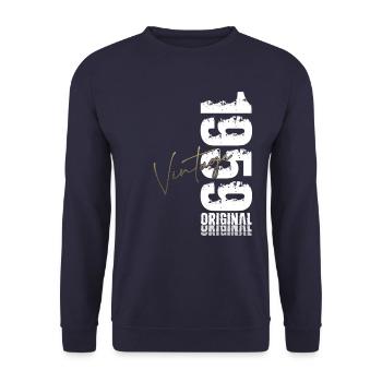 66th Birthday Original Vintage 1959 - Unisex Sweatshirt - navy - Front - Alina (178cm) & Michal (187cm)