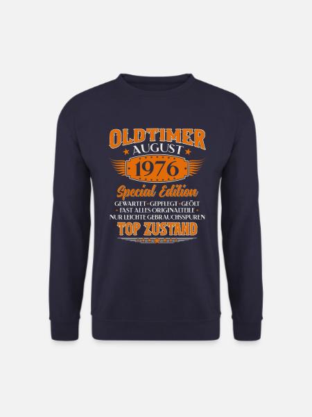 50 jaar Oldtimer August Vintage 1976 - Uniseks sweater - navy