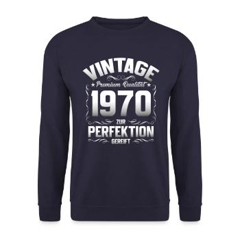 Légende du 55e anniversaire née en 1970 - Sweat-shirt Unisexe - marine - Devant - Alina (178cm) & Michal (187cm)