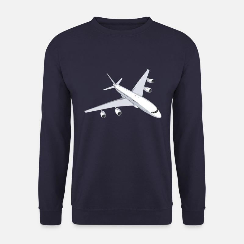 Flugzeug Passagierflugzeug Düsenflugzeug - Unisex Pullover - Navy