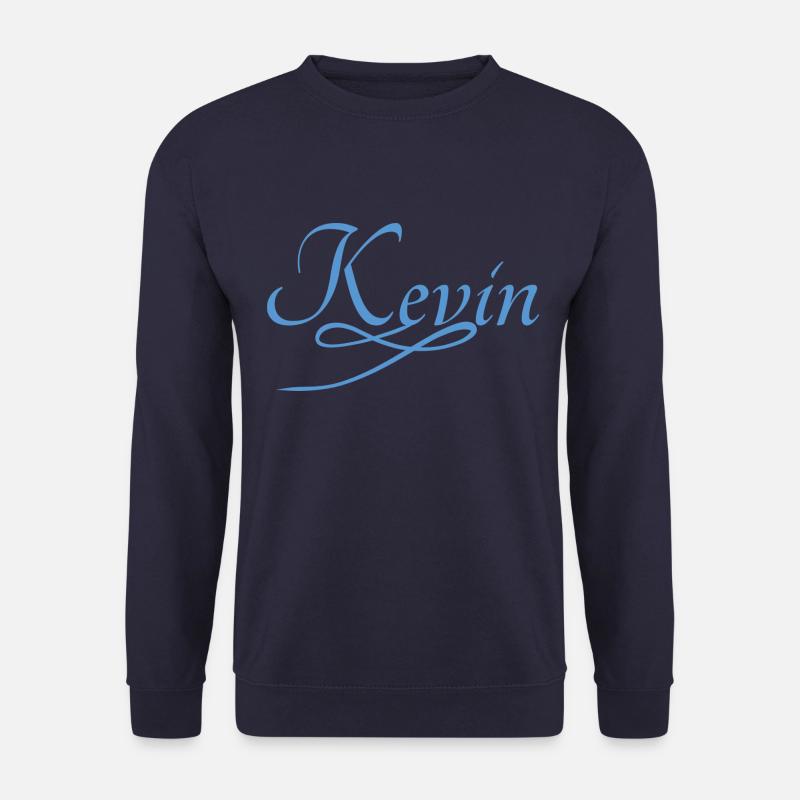 Kevin in cursive script - Unisex Sweatshirt - navy