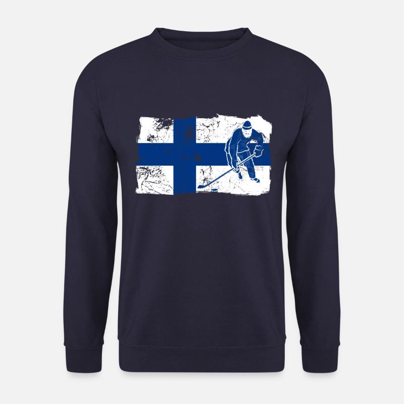 Finnland Suomi Eishockey Helsinki Geschenk - Unisex Pullover - Navy
