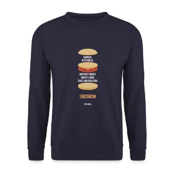 DailyDiet - Unisex Pullover - Navy - Vorne - Alina (178cm) & Michal (187cm)