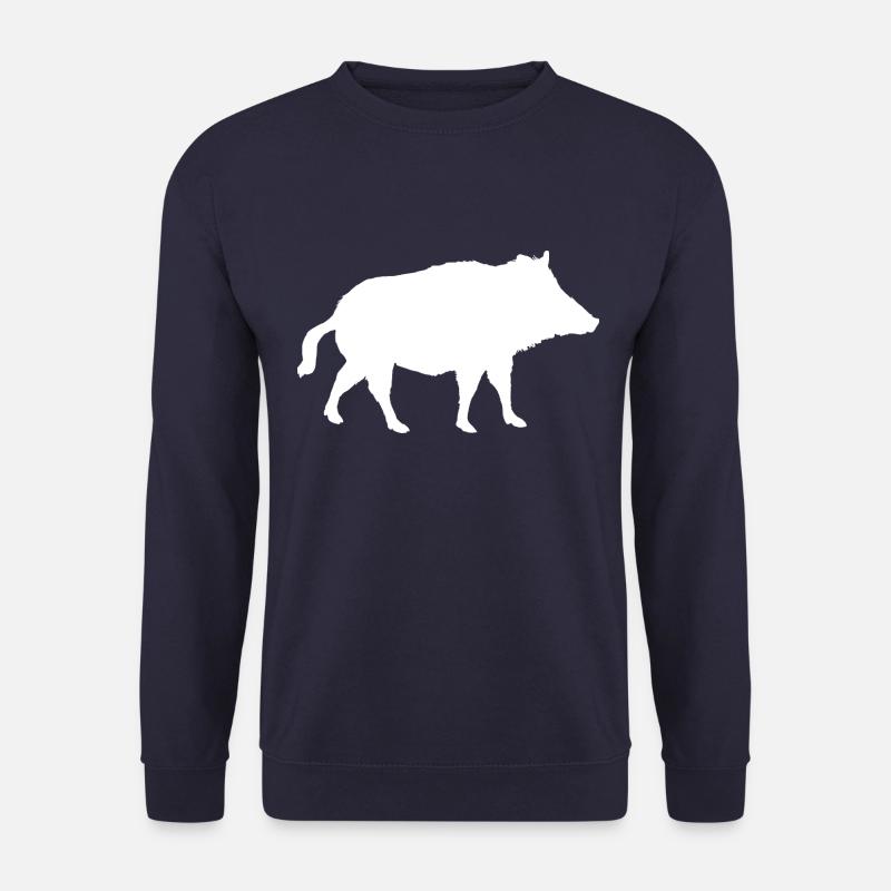 Boar white - Unisex Sweatshirt - navy