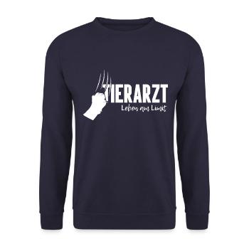 Tierarzt Haustier Tierpfleger Leben Limit - Unisex Pullover - Navy - Vorne - Alina (178cm) & Michal (187cm)