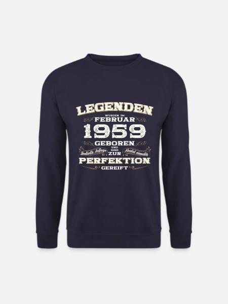 66. Geburtstag Geschenk Mann Original Februar 1959 - Unisex Pullover - Navy