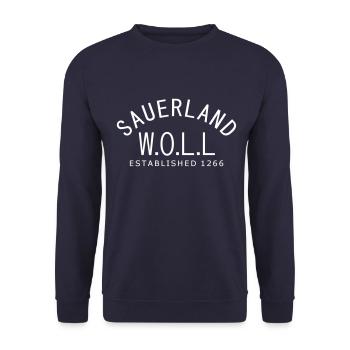 Sauerland - police blanche 02 - Sweat-shirt Unisexe - marine - Devant - Alina (178cm) & Michal (187cm)