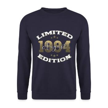 30th Birthday Original August 1994 Vintage 1994 - Unisex Sweatshirt - navy - Front - Alina (178cm) & Michal (187cm)