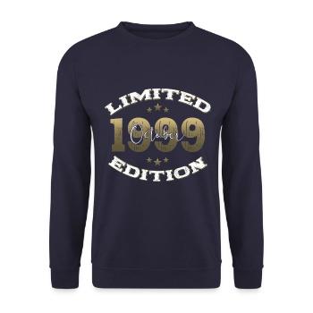 25th Birthday Original October 1999 Volume 99 - Unisex Sweatshirt - navy - Front - Alina (178cm) & Michal (187cm)