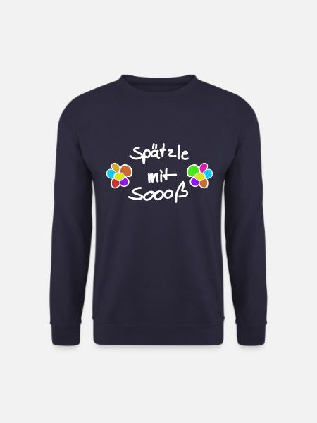 Spätzle mit Soß Schwäbisch - Unisex Pullover - Navy