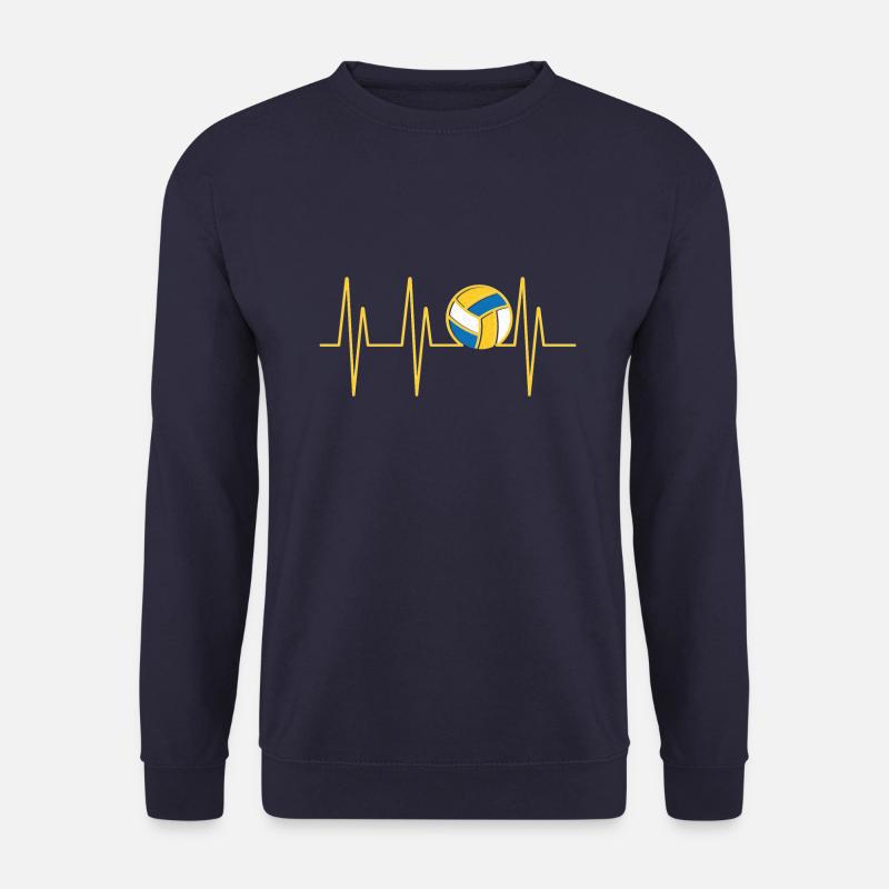 Lustiges Volleyball Herzschlag Shirt Geschenk - Unisex Pullover - Navy