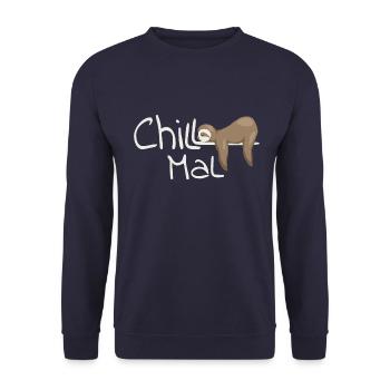 Chill Time Sloth Cool Cadeau décontracté et cool - Sweat-shirt Unisexe - marine - Devant - Alina (178cm) & Michal (187cm)