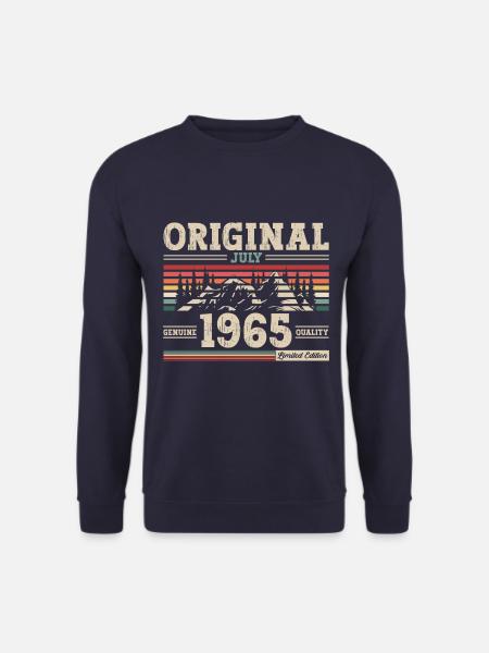 60. Geburtstag Original Juli 1965 Jahrgang 1965 - Unisex Pullover - Navy