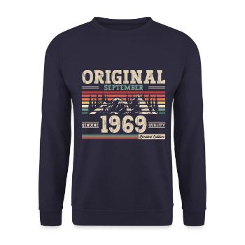 55e anniversaire Légende Septembre 1969 Volume 69 - Sweat-shirt Unisexe - marine - Devant - Alina (178cm) & Michal (187cm)