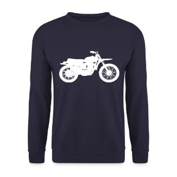 Enduro Motorcycle - Unisex Sweatshirt - navy - Front - Alina (178cm) & Michal (187cm)