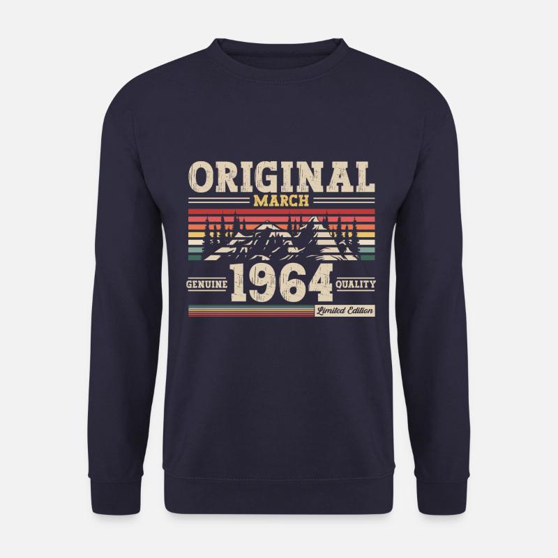 60. Geburtstag Original März Jahrgang 1964 - Unisex Pullover - Navy