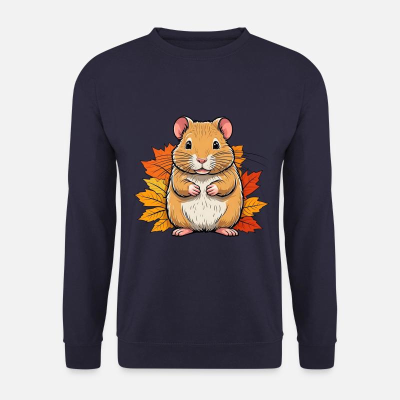 Halloween-Hamster / Herbstmaus - Unisex Pullover - Navy