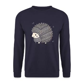 Strick Igel - Unisex Pullover - Navy - Vorne - Alina (178cm) & Michal (187cm)
