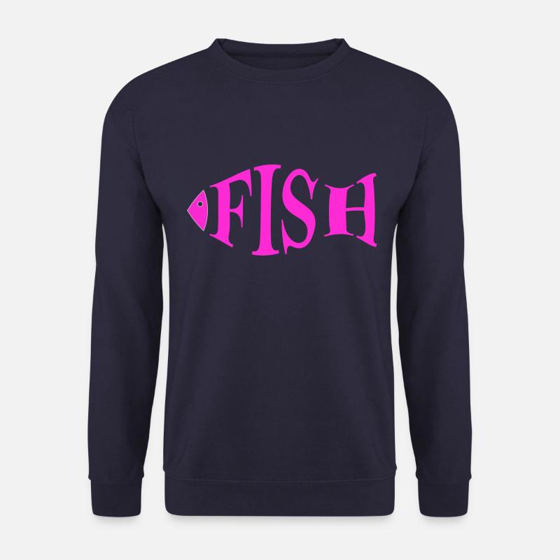 Fisch pink - Unisex Pullover - Navy