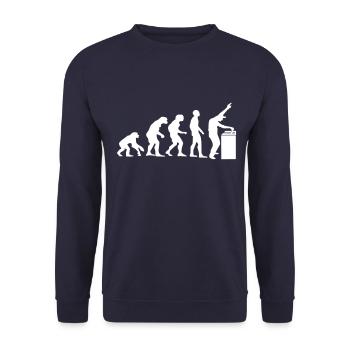 Evolution vers le Dj Edm Techno Festival - Sweat-shirt Unisexe - marine - Devant - Alina (178cm) & Michal (187cm)