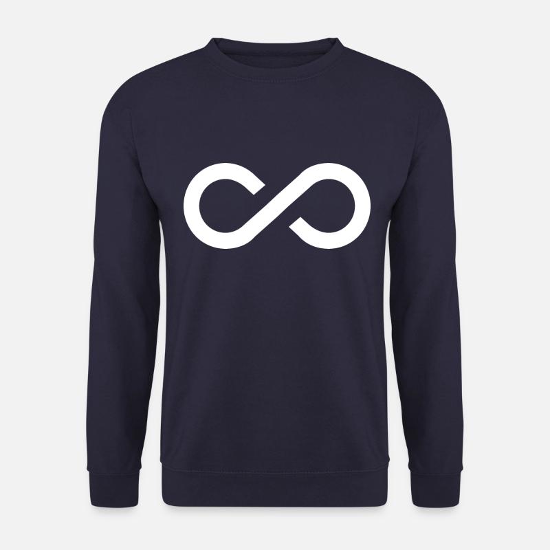 Unendlich | Symbol | Weiß | Geschenkidee - Unisex Pullover - Navy