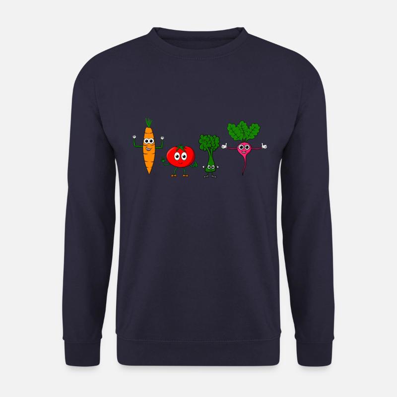 Vegetable figures posing - Unisex Sweatshirt - navy