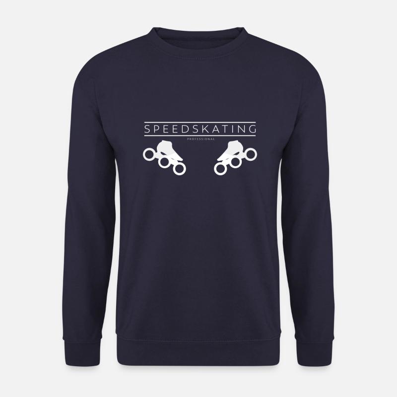 Speedskating White - Unisex Pullover - Navy