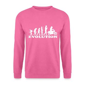 Evolution Moped Mofafahrer Mofa Geschenk idee - Unisex Pullover - Pink - Vorne