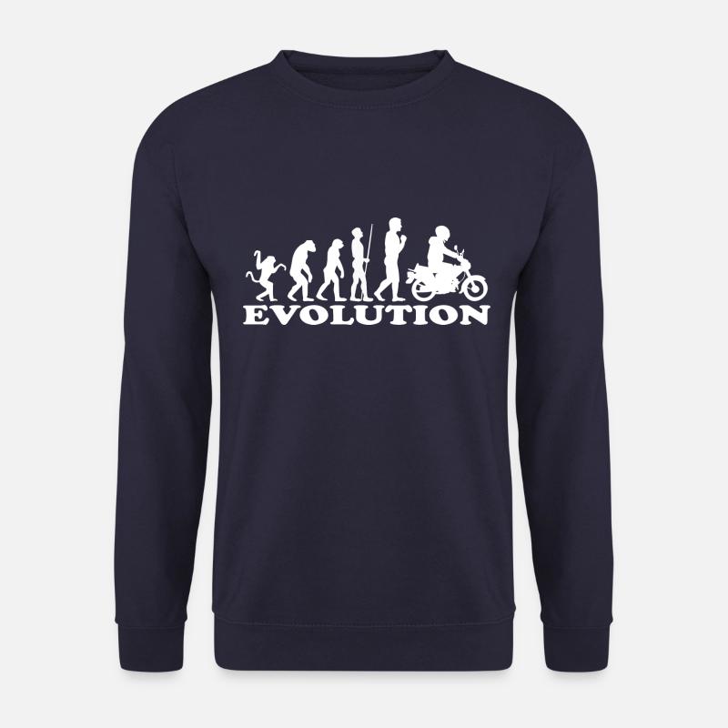 Evolution Moped Mofafahrer Mofa Geschenk idee - Unisex Pullover - Navy