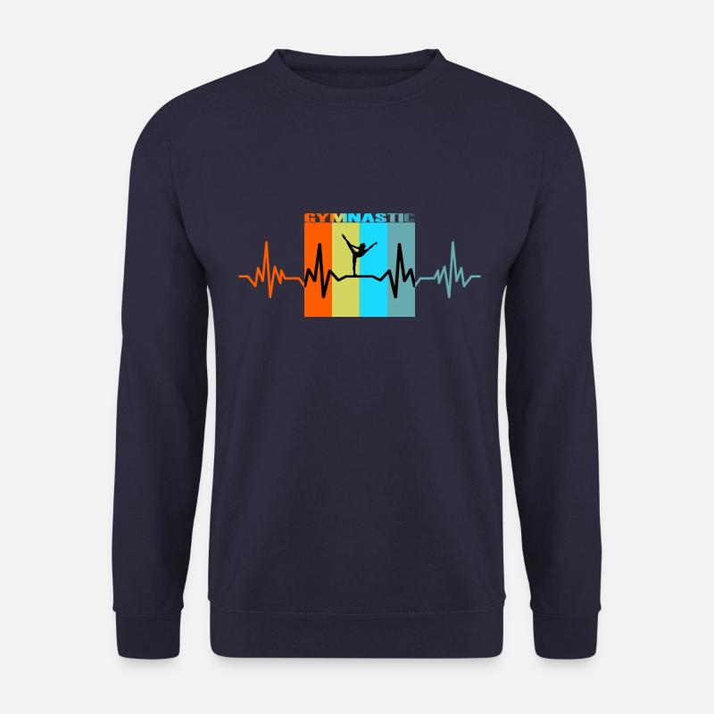 Gymnastik Herzschlag retro Geschenk - Unisex Pullover - Navy