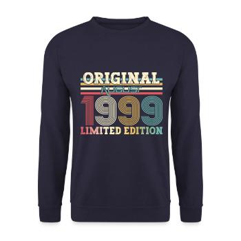 25ème Anniversaire Original Août 1999 Millésime 1999 - Sweat-shirt Unisexe - marine - Devant - Alina (178cm) & Michal (187cm)