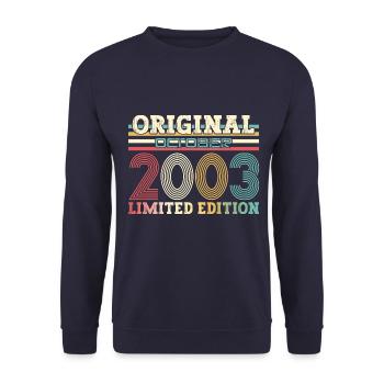 21e anniversaire Original Legend 2003 03 octobre - Sweat-shirt Unisexe - marine - Devant - Alina (178cm) & Michal (187cm)