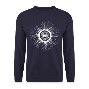 Mission Impossible Dead Reckoning IMF White Logo - Unisex Sweatshirt - navy - Front - Alina (178cm) & Michal (187cm)