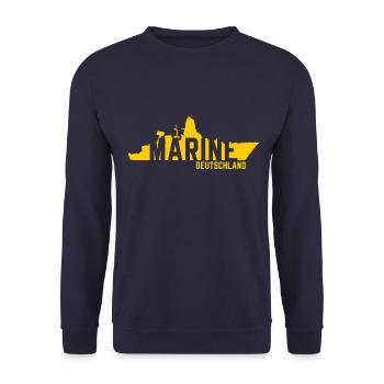 Marine Fregatte - Unisex Pullover - Navy - Vorne - Alina (178cm) & Michal (187cm)