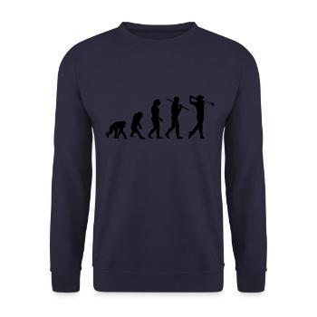Golf Evolution Geschenk - Unisex Pullover - Navy - Vorne - Alina (178cm) & Michal (187cm)