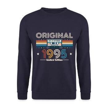 30ème Anniversaire Millésime Novembre 1995 Cassette 95 - Sweat-shirt Unisexe - marine - Devant - Alina (178cm) & Michal (187cm)