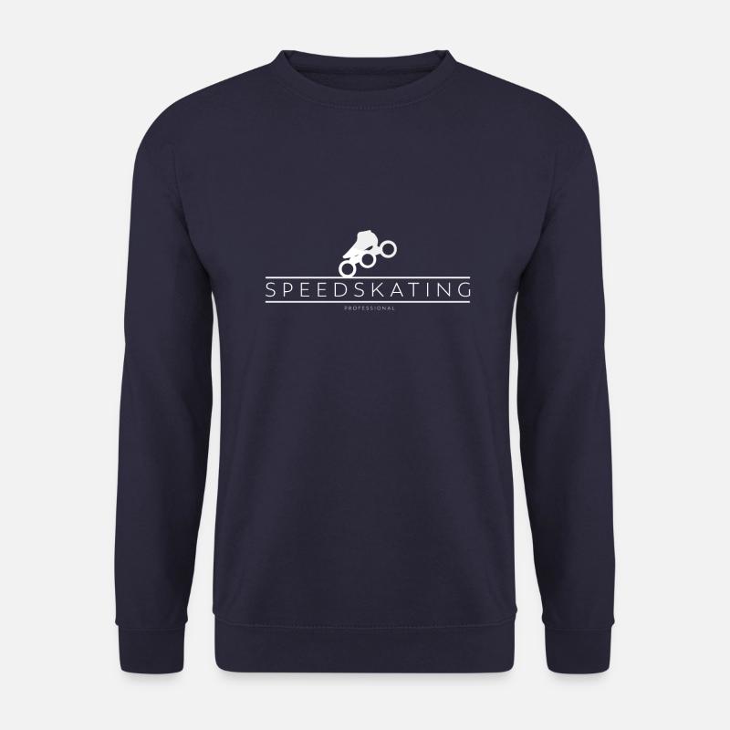 Speedskating White - Unisex Pullover - Navy
