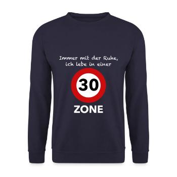 30 Zone - Gift for 30th birthday - Unisex Sweatshirt - navy - Front - Alina (178cm) & Michal (187cm)