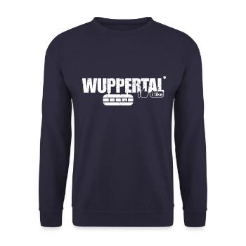 Wuppertal I Like, chemin de fer suspendu - Sweat-shirt Unisexe - marine - Devant - Alina (178cm) & Michal (187cm)