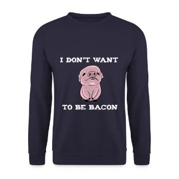 Animal welfare vegan vegetarian animal love pig fan - Unisex Sweatshirt - navy - Front - Alina (178cm) & Michal (187cm)