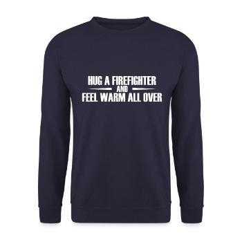 HUG POMPIER - Sweat-shirt Unisexe - marine - Devant - Alina (178cm) & Michal (187cm)