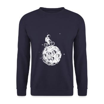 Astronaute cycliste - Sweat-shirt Unisexe - marine - Devant - Alina (178cm) & Michal (187cm)