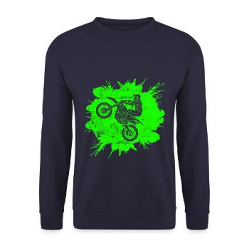Coureur de course de motocross - Sweat-shirt Unisexe - marine - Devant - Alina (178cm) & Michal (187cm)