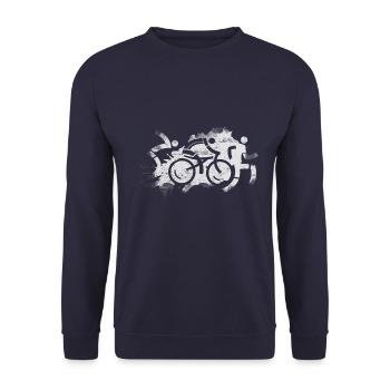 Triathlon icons - Unisex Pullover - Navy - Vorne - Alina (178cm) & Michal (187cm)