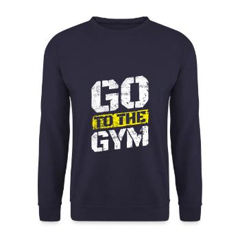 Fitness Workout Motivation gym spruch - Unisex Pullover - Navy - Vorne - Alina (178cm) & Michal (187cm)