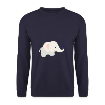 Éléphant Animaux mignons Animaux mignons - Sweat-shirt Unisexe - marine - Devant - Alina (178cm) & Michal (187cm)